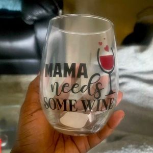 Stemless wine glass